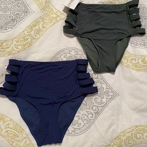 tinibikini lot high waisted bikini bottoms S NWT